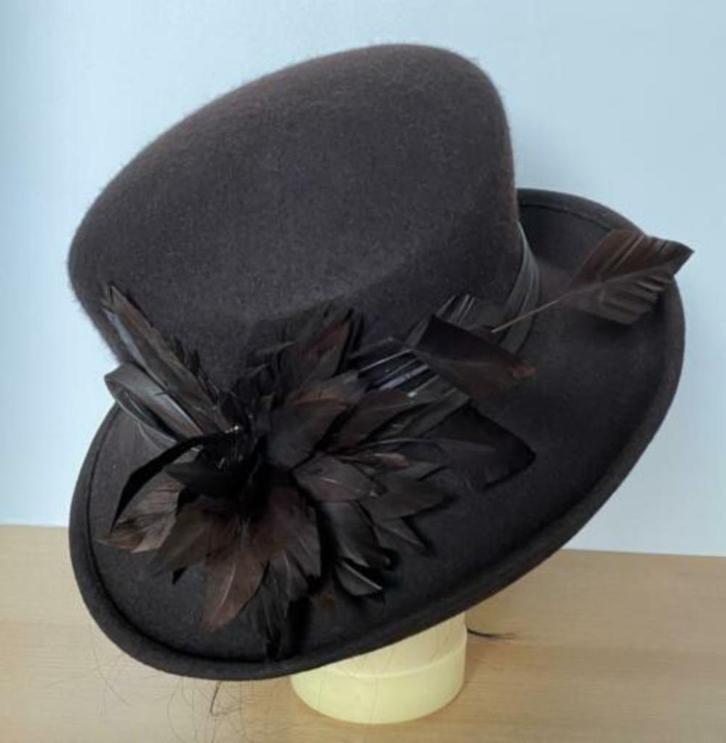 Hoed bruin maat 58 NIEUW, Kleding | Dames, Hoeden en Petten, Nieuw, Hoed, 58 cm (L, 7¼ inch) of meer, Ophalen of Verzenden