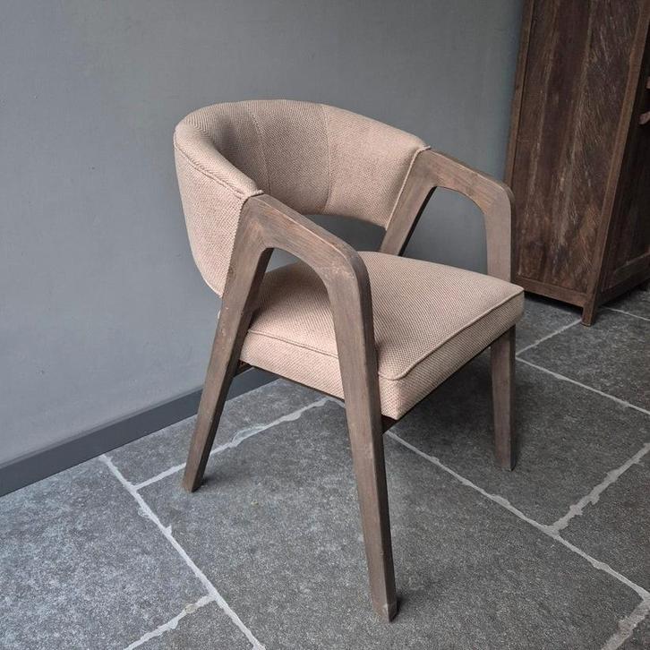 Eetkamerstoel landelijk driftwood nieuw sober stoer, Huis en Inrichting, Stoelen, Nieuw, Eén, Bruin, Ophalen