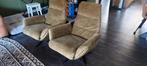 2 Olijfgroene Zitmax Draaifauteuils - Fluweel, Huis en Inrichting, Fauteuils, Ophalen