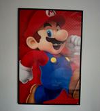 Mario Poster met Lijst, Ophalen, Zo goed als nieuw, Foto of Poster, 75 cm of meer