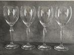 4 Rode wijnglazen en 2 Witte wijnglazen, kristal., Ophalen of Verzenden, Zo goed als nieuw, Overige stijlen, Overige materialen