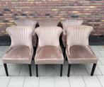 Eetkamer stoel riviera maison davis diningchair velvet taupe, Overige kleuren, Ophalen of Verzenden, Stof, Vijf, Zes of meer stoelen