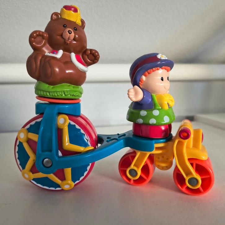 Fisher price Little people circusfiets - vintage, Kinderen en Baby's, Speelgoed | Fisher-Price, Zo goed als nieuw, Speelset, Ophalen of Verzenden