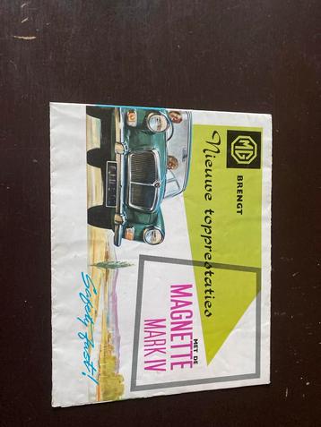 MG Magnette Mark IV Reclamefolder beschikbaar voor biedingen