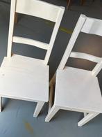 Twee perzik kleurige houten stoelen, Huis en Inrichting, Stoelen, Ophalen, Gebruikt, Twee, Overige kleuren