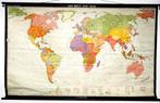 Vintage schoolwandkaart “Die Welt 1919–1939" –Justus Perthes, Antiek en Kunst, Ophalen, Aardrijkskunde