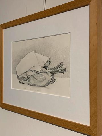 Ingelijste tekening, Ronald Raaijmakers beschikbaar voor biedingen