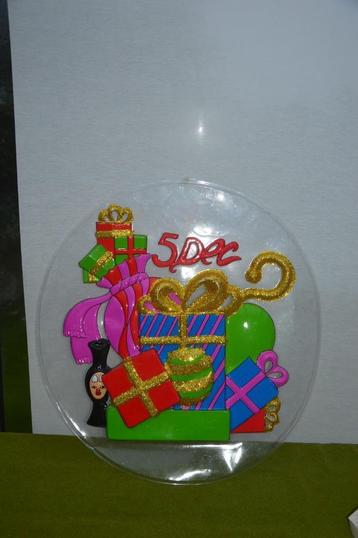 Vintage Sinterklaas winkeldecoratie / raamdeco 5 december beschikbaar voor biedingen