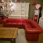 24500 Chesterfield Bank Hoekbank Rood 2,90 m x 2,40 m, Ophalen, Chesterfield, Nieuw, Hout
