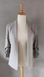 H&M zandkleurige blazer met rimpel mouwen maat 42, Kleding | Dames, Jasjes, Kostuums en Pakken, H&M, Bruin, Maat 42/44 (L), Ophalen of Verzenden