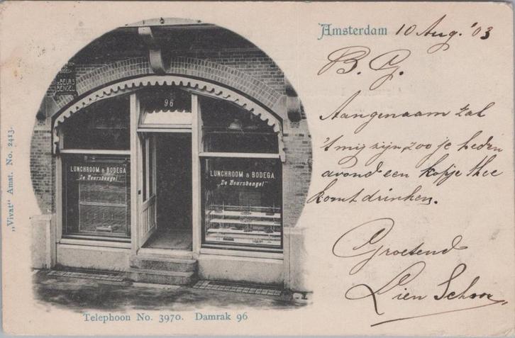 Amsterdam - Lunchroom De Beursbengel - VIVAT No. 2413 - 1903, Verzamelen, Ansichtkaarten | Nederland, Gelopen, Noord-Holland, Voor 1920