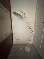 Wit Metalen vloerlamp met veer, Huis en Inrichting, Lampen | Vloerlampen, Ophalen, Zo goed als nieuw, Metaal, 150 tot 200 cm