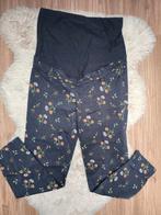 H&M Mama Zwangerschapsbroek Bloemetjes Maat M blauw, Maat 38/40 (M), H&M, Blauw, Ophalen of Verzenden