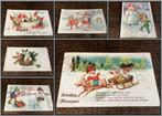 Antieke ansichtkaarten kerst, nieuwjaar, pasen, verjaardag.., Ophalen of Verzenden, Voor 1920, Feest(dag)