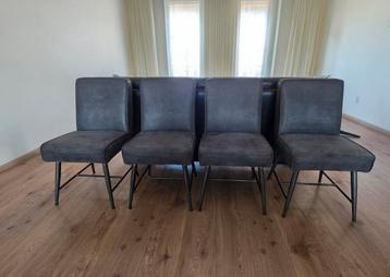 4 eetkamerstoelen eetkamer stoelen grijs antraciet  beschikbaar voor biedingen