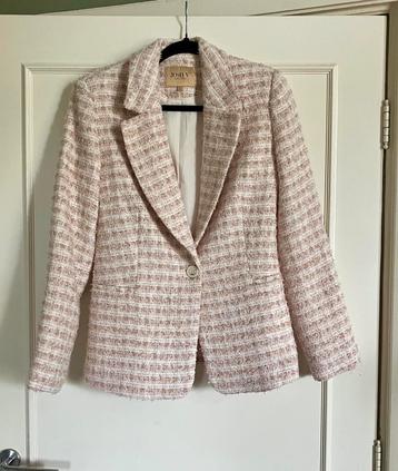 Creme, roze JoshV, Josh V  Dominic Boucle blazer in S beschikbaar voor biedingen