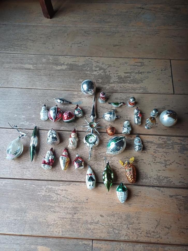 Oude Kerstversiering - Vintage Ornamenten, Antiek en Kunst, Curiosa en Brocante, Ophalen of Verzenden