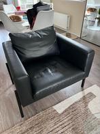 Zwarte Ikea leren stoel -Beschadigd, goed voor nog een ronde, Ophalen, Gebruikt, Minder dan 75 cm, Leer
