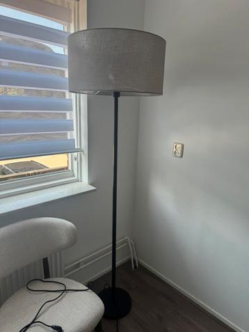 Vloerlamp linnenlook taupe beschikbaar voor biedingen