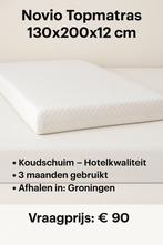 Novio Topmatras 130x200 - Koudschuim, Hotelkwaliteit!, Huis en Inrichting, Slaapkamer | Matrassen en Bedbodems, Ophalen, Zo goed als nieuw
