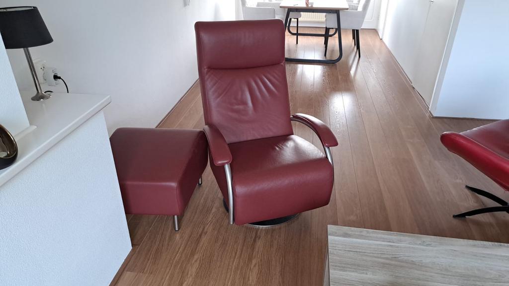 Draaistoel + poef, Huis en Inrichting, Ophalen, Gebruikt, Eenpersoons, Minder dan 150 cm