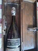 champagne kistje met fles Brut champagne. Jubileum uitgave., Ophalen of Verzenden, Zo goed als nieuw, Frankrijk, Champagne