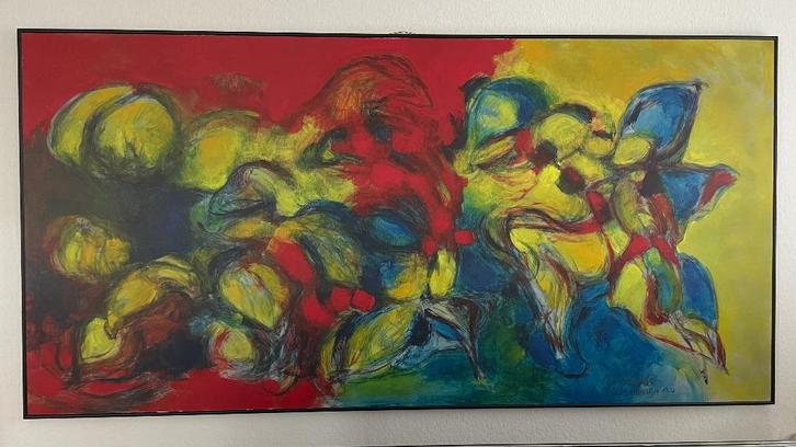 Olieverf op paneel - Fred Hansen, handgesignereed, Antiek en Kunst, Kunst | Schilderijen | Klassiek, Ophalen