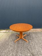 Vintage eettafel rond uitschuifbaar, Huis en Inrichting, Tafels | Eettafels, Ophalen, Gebruikt, 100 tot 150 cm, Rond