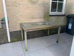 Tuintafel - teakhout, Tuin en Terras, Tuintafels, Ophalen, Gebruikt, Rechthoekig, Teakhout