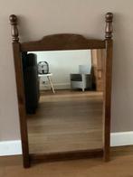 Vintage - Spiegel in massief eiken lijst, Antiek en Kunst, Ophalen, Rechthoekig, Minder dan 100 cm