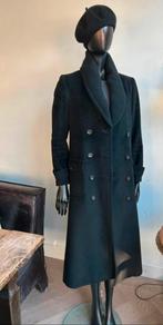 Max Mara long coat zwart 70% alpaca mt 38, Maat 38/40 (M), Zwart, Max Mara, Max Mara
