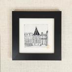 Ets van het Torentje in Den Haag 10x10 cm incl lijst, Minder dan 50 cm, Oorspronkelijke maker, Nieuw, Ophalen of Verzenden