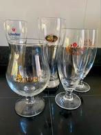 Vijf bierglazen: Wieckse, Duvel, Brugge en Grolsch bokbier, Ophalen, Zo goed als nieuw, Bierglas