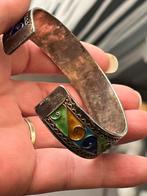 Zilveren geëmailleerde berber armband, Verzenden, Zilver