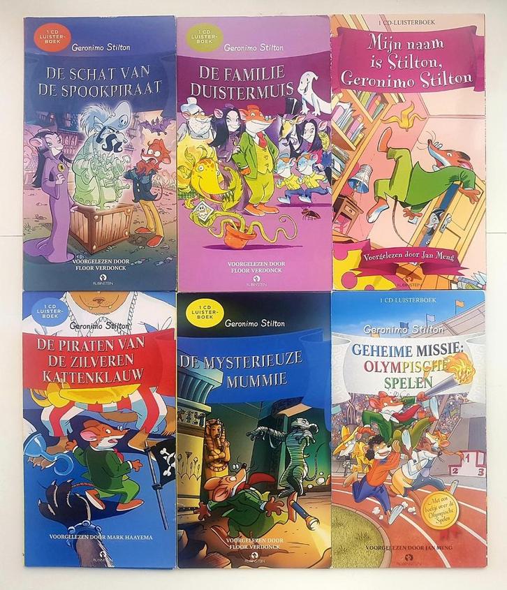 6x Luisterboek Geronimo Stilton, Boeken, Luisterboeken, Cd, Kind, Ophalen of Verzenden