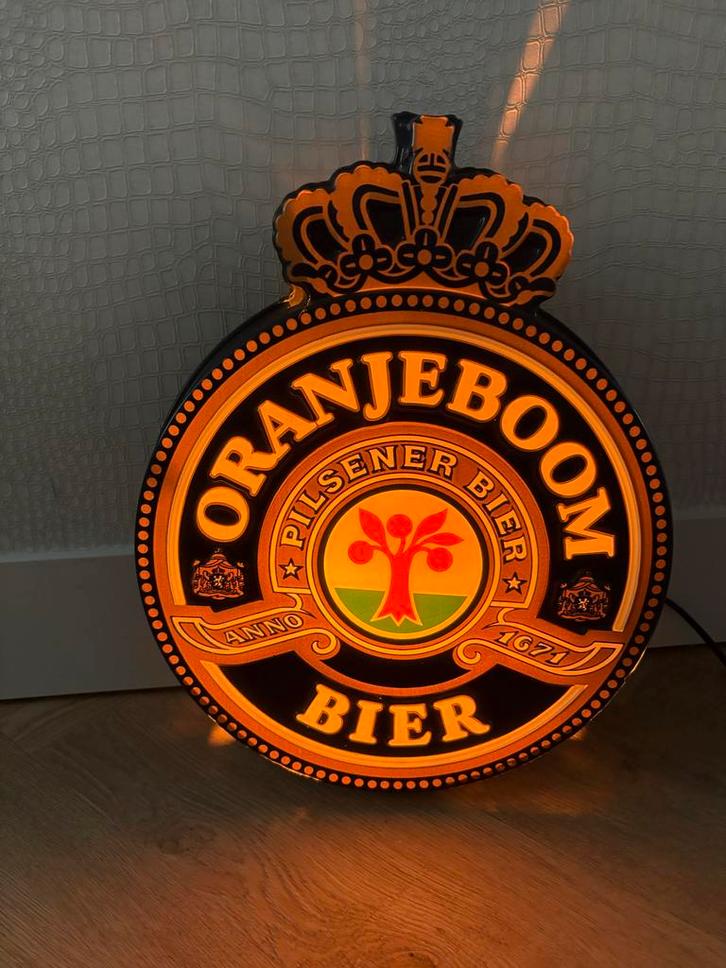 Oranjeboom Lichtbak / Lichtreclame - 40cm, Verzamelen, Merken en Reclamevoorwerpen, Gebruikt, Lichtbak of (neon) lamp, Verzenden