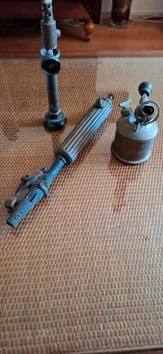 3 x antiek messing gereedschap  Sievert Zweden  beschikbaar voor biedingen