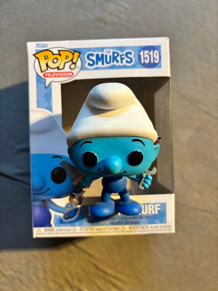 Smurf Funko Pop #1519 - The Smurfs, Verzamelen, Smurfen, Ophalen of Verzenden, Zo goed als nieuw, Overige Smurfen, Poppetje, Figuurtje of Knuffel