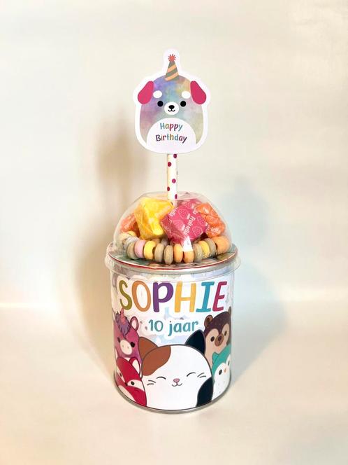 Squishmallow Pringles traktatie, Hobby en Vrije tijd, Feestartikelen, Nieuw, Verjaardag, Verzenden