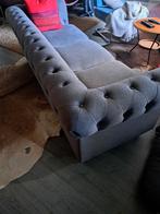 Bank chesterfield stof, Ophalen, 125 cm of meer, Zo goed als nieuw, Stof