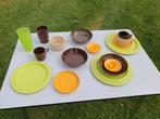 Vintage Mepal camping servies 19 st. Buiten servies 2 pers.