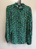Je m’appelle zwart groen hartjes blouse | viscose | maat XS, Zwart, Ophalen of Verzenden, Zo goed als nieuw, Maat 34 (XS) of kleiner