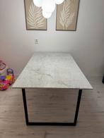 Marmeren eettafel, Ophalen, 100 tot 150 cm, Zo goed als nieuw, Vier personen
