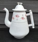 Emaille koffiepot, koffiekan, theepot, kan met roosjes., Ophalen of Verzenden