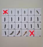 Playmobil kleine onderdelen wapens (mes, dolk, zwaard), Ophalen of Verzenden, Gebruikt