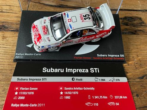 Subaru Impreza STi rally Monte Carlo 2011, Hobby en Vrije tijd, Modelauto's | 1:43, Nieuw, Auto, Overige merken, Ophalen of Verzenden