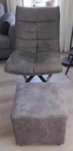 Fauteuil antraciet stof Preston, Ophalen, Zo goed als nieuw, Stof