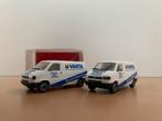 Herpa Volkswagen Transporter ‘Varta, 1:87 2x, Ophalen of Verzenden, Zo goed als nieuw, Bus of Vrachtwagen, Herpa