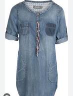 Geisha tuniek L  xl licht denim katoen Ibiza boho tuniek, Maat 46/48 (XL) of groter, Ophalen of Verzenden, Zo goed als nieuw, Blauw