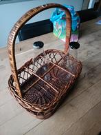 Flessenmand van riet flessen mand voor 6 stuks, Ophalen of Verzenden, Zo goed als nieuw